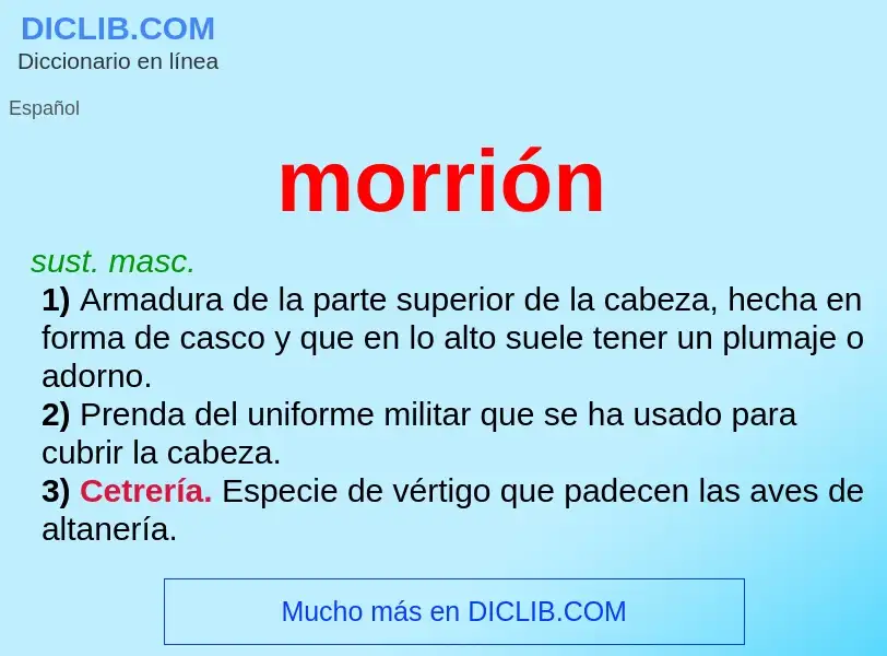 Wat is morrión - definition