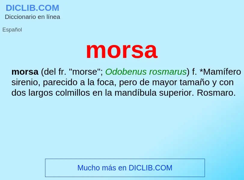 Was ist morsa - Definition