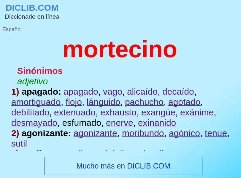 O que é mortecino - definição, significado, conceito