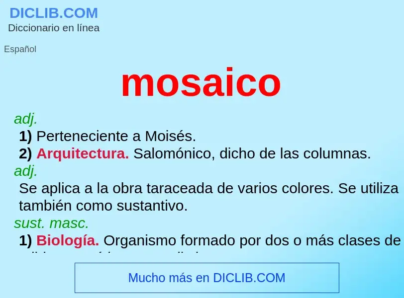 Wat is mosaico - definition