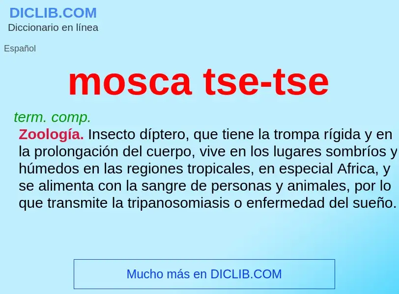 What is mosca tse-tse - definition