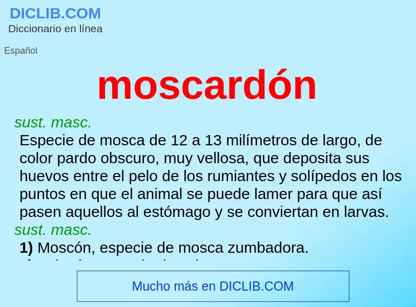 Was ist moscardón - Definition