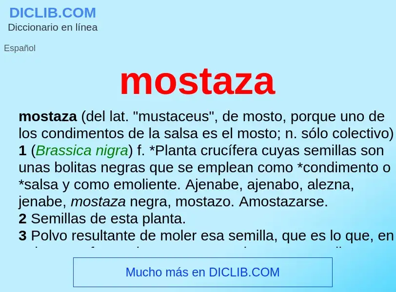 What is mostaza - definition