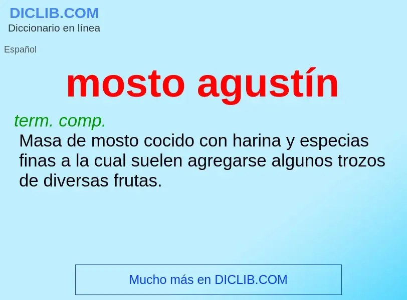 ¿Qué es mosto agustín? - significado y definición