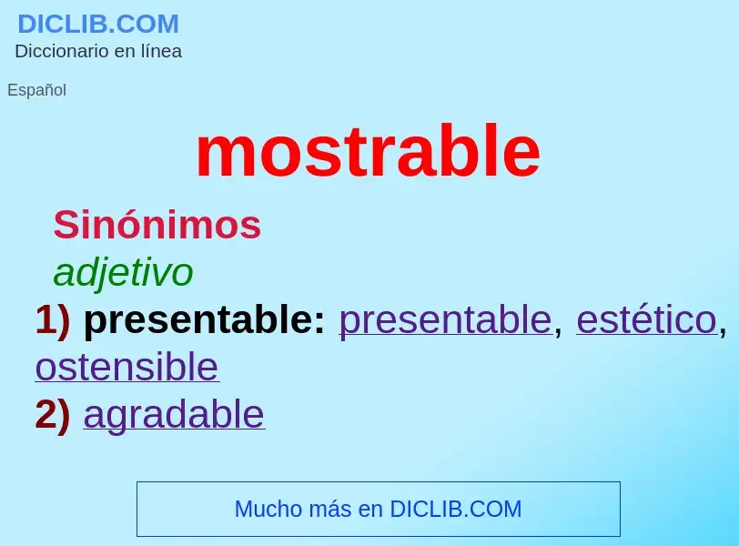 ¿Qué es mostrable? - significado y definición