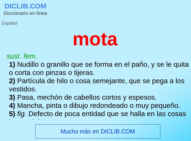 Wat is mota - definition