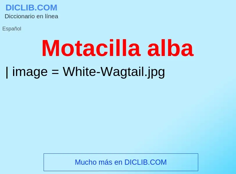 Что такое Motacilla alba - определение