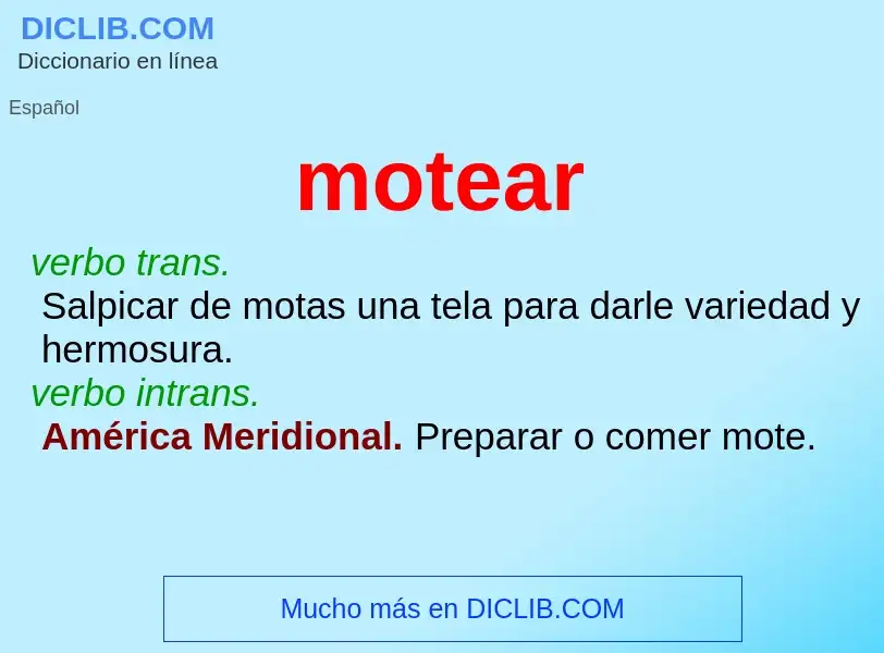 Wat is motear - definition