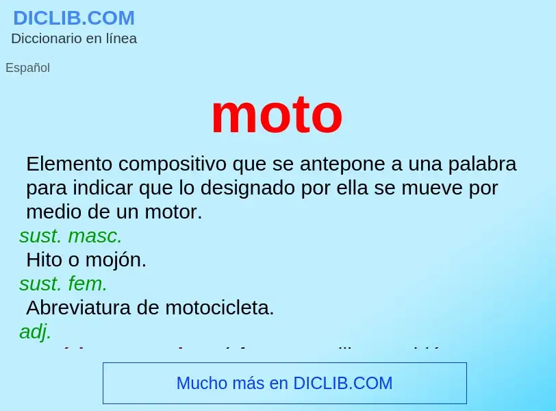 O que é moto - definição, significado, conceito