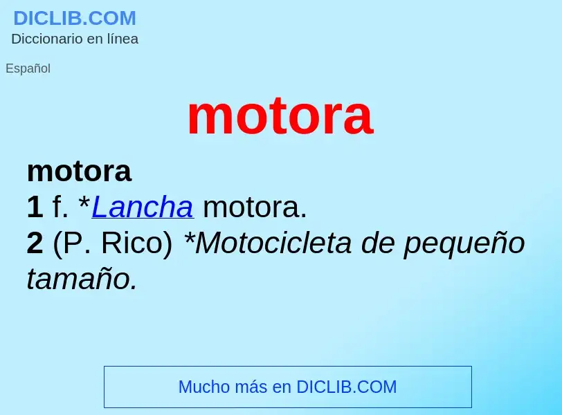 O que é motora - definição, significado, conceito