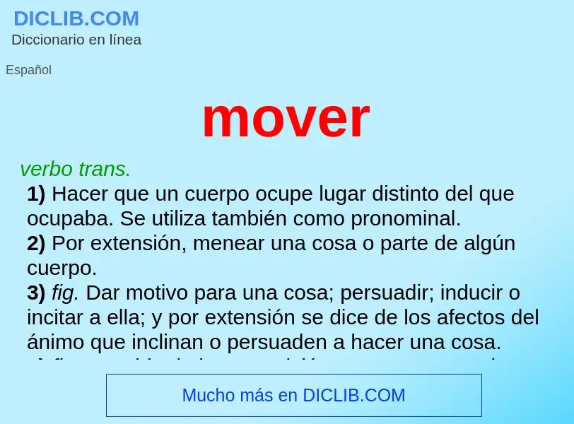 What is mover - definition