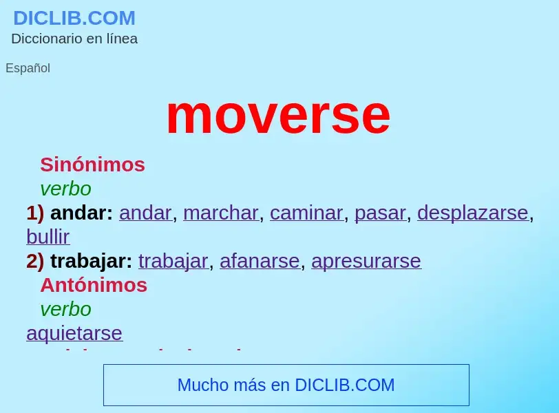 O que é moverse - definição, significado, conceito