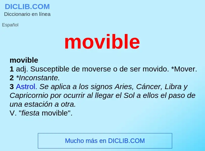 What is movible - definition