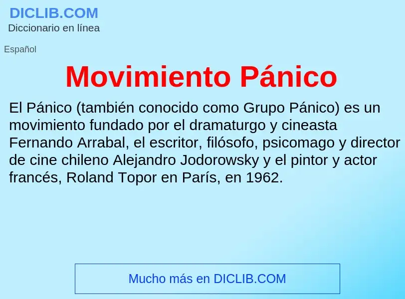 Wat is Movimiento Pánico - definition