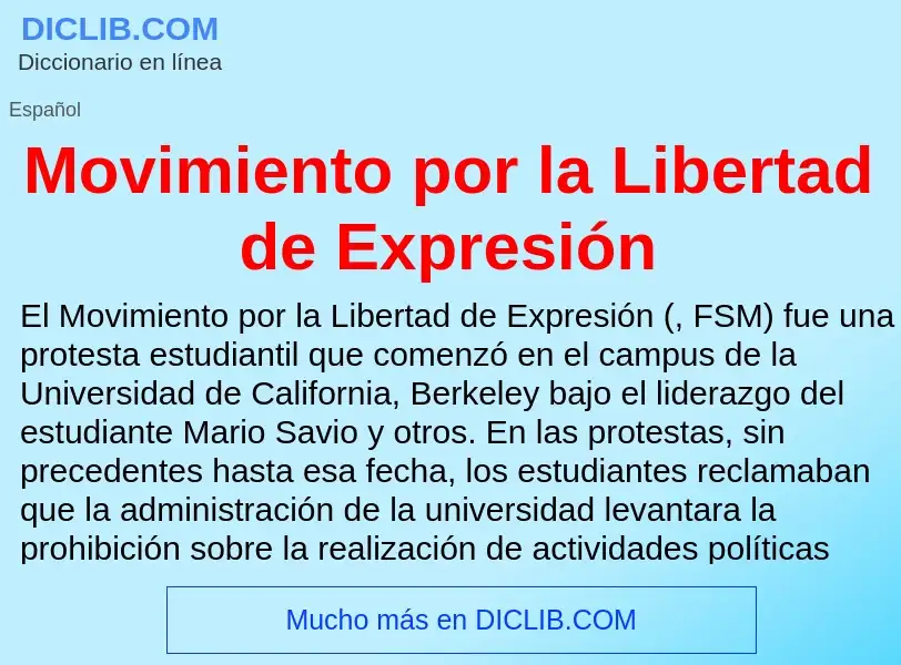 Что такое Movimiento por la Libertad de Expresión - определение