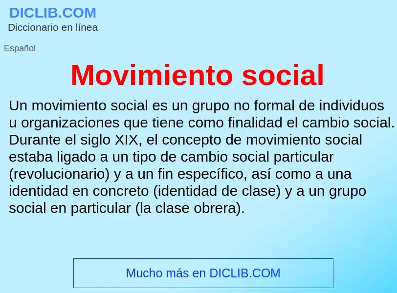 ¿Qué es Movimiento social? - significado y definición