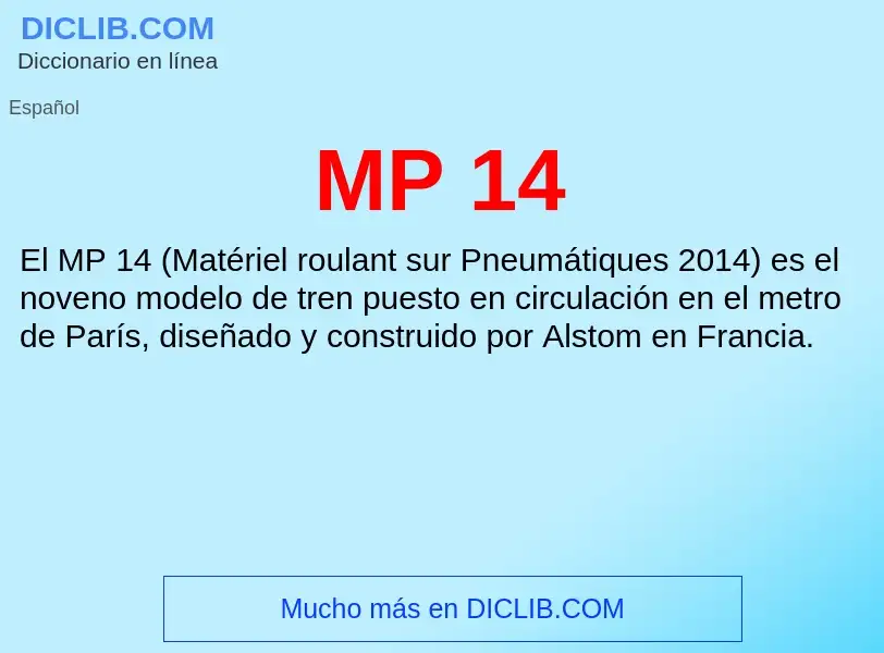 Wat is MP 14 - definition