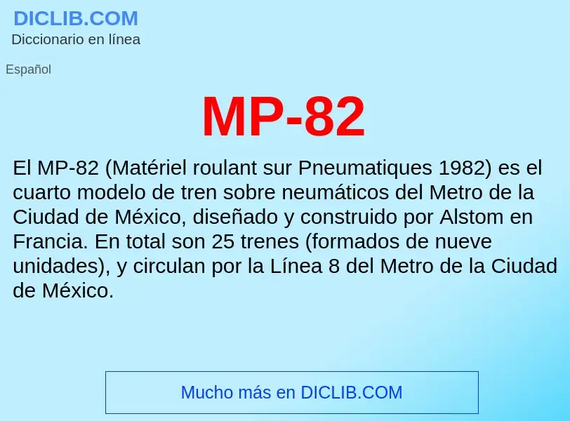 O que é MP-82 - definição, significado, conceito