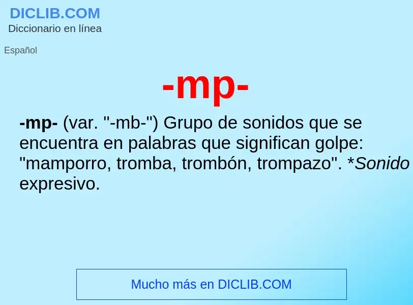 Wat is -mp- - definition