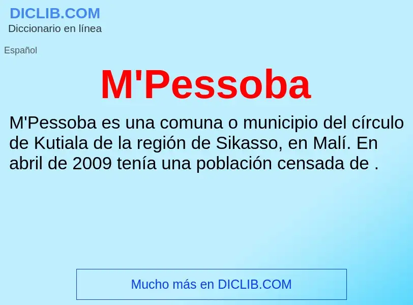 Wat is M'Pessoba - definition