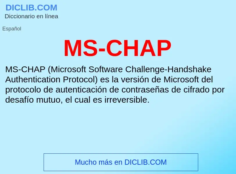 Was ist MS-CHAP - Definition