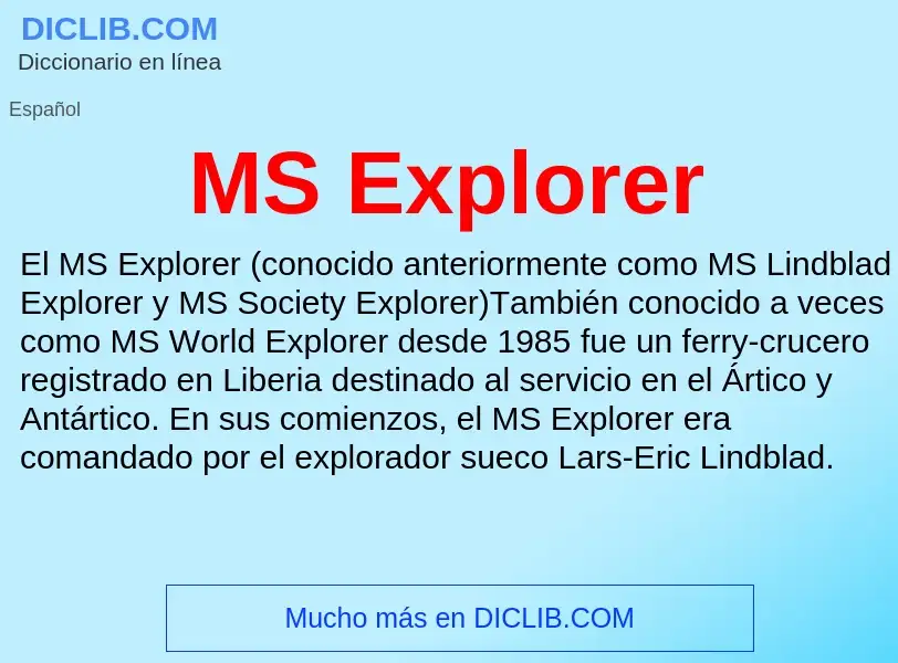 Was ist MS Explorer - Definition