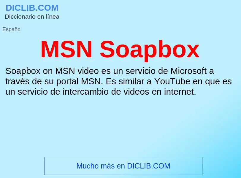 Was ist MSN Soapbox - Definition