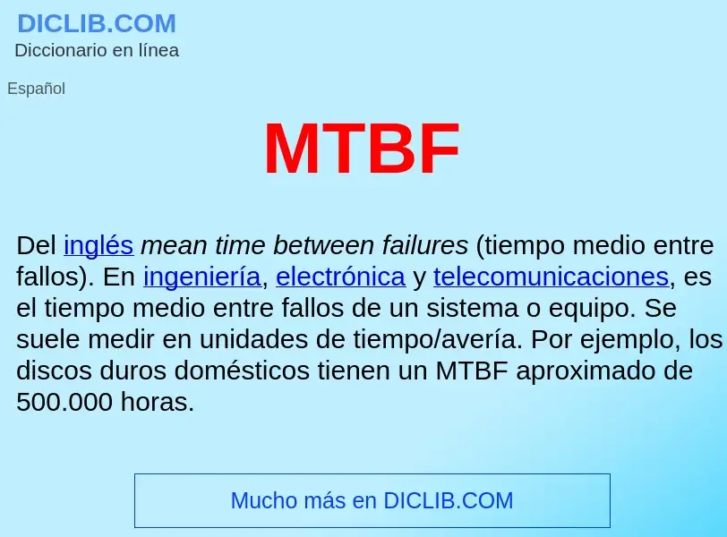 Was ist MTBF  - Definition