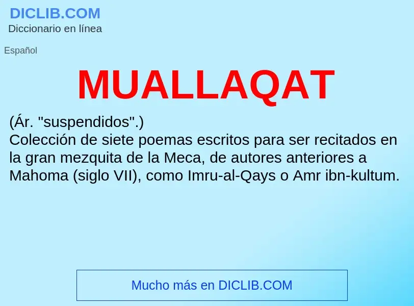 Wat is MUALLAQAT - definition