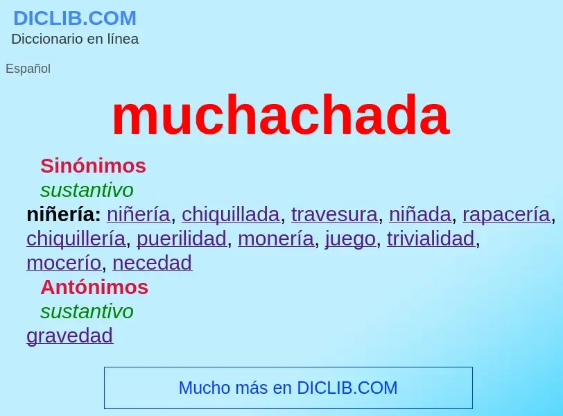 What is muchachada - definition