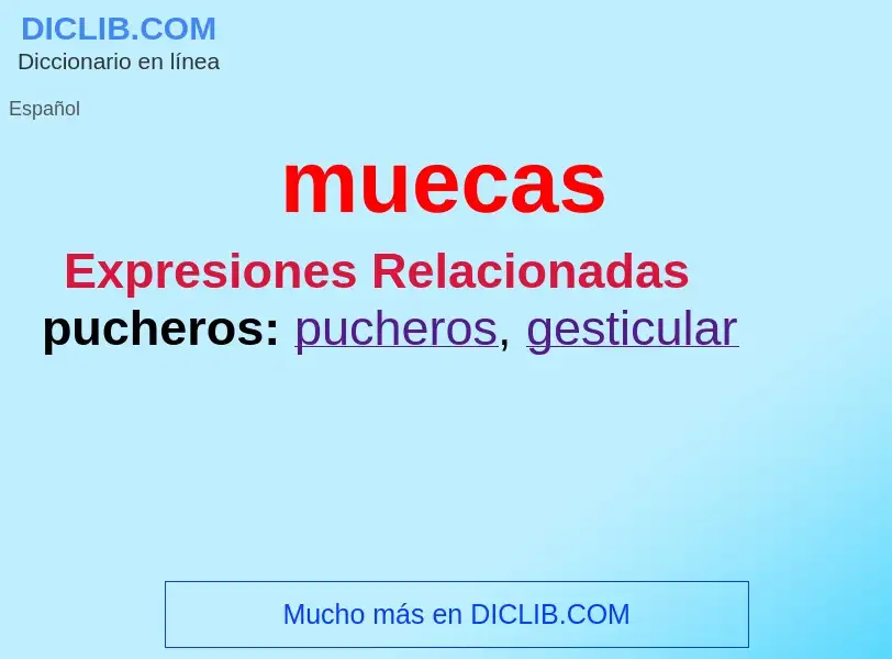 ¿Qué es muecas? - significado y definición