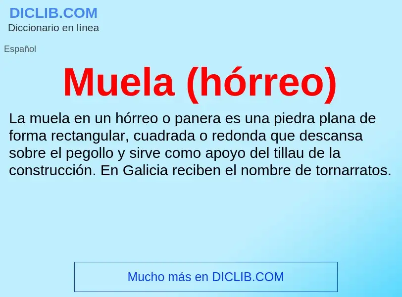 O que é Muela (hórreo) - definição, significado, conceito