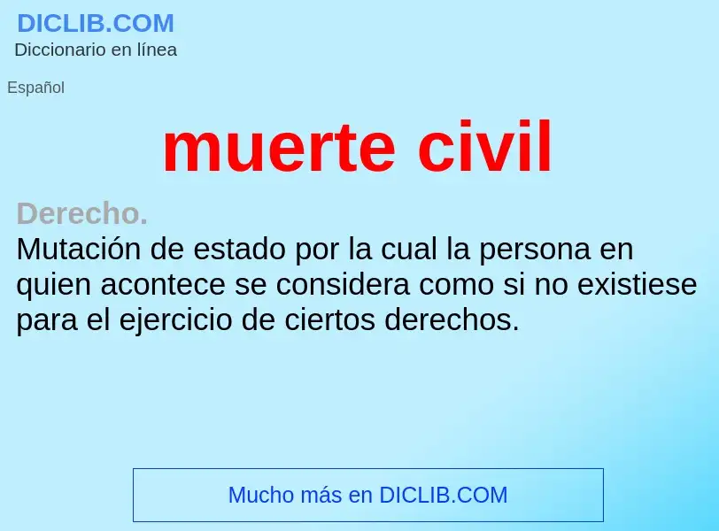 What is muerte civil - meaning and definition