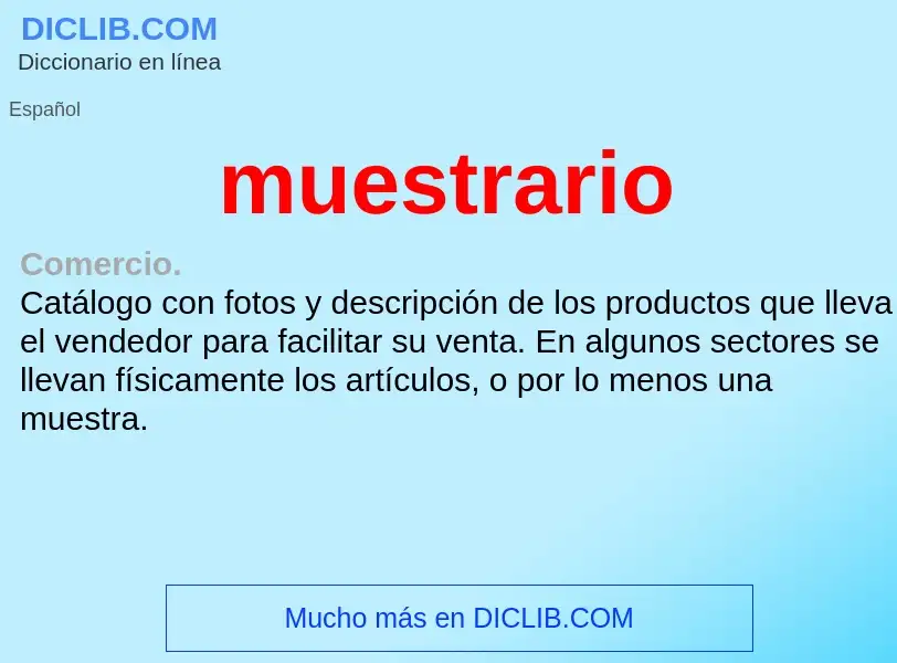 What is muestrario - definition