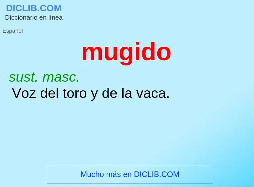 Wat is mugido - definition