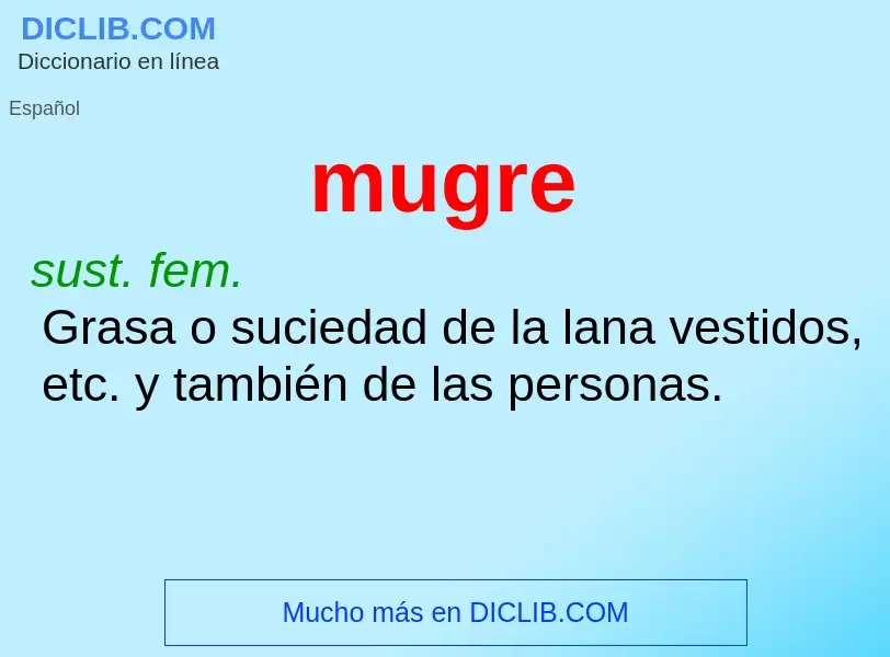 What is mugre - definition