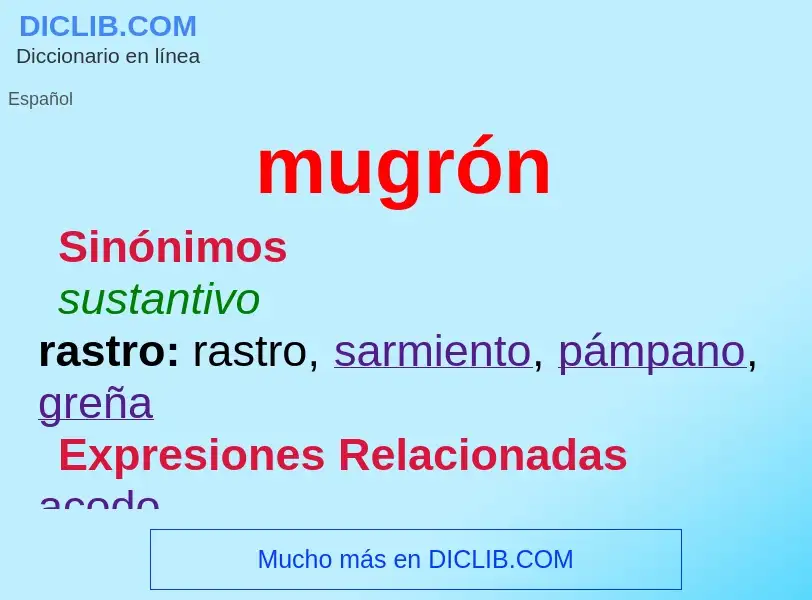 Wat is mugrón - definition