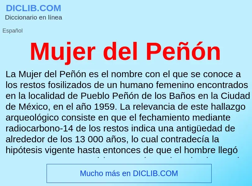 ¿Qué es Mujer del Peñón? - significado y definición