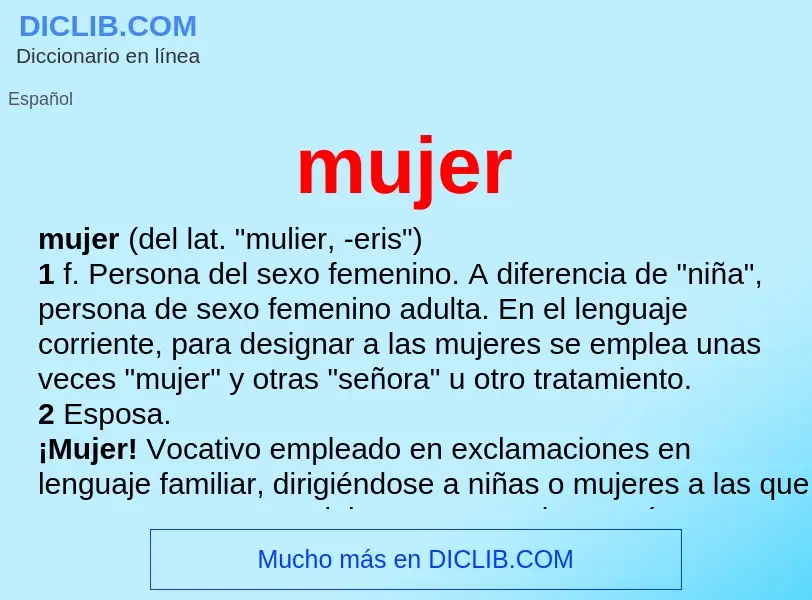 Wat is mujer - definition