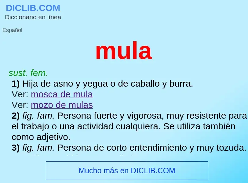 What is mula - definition