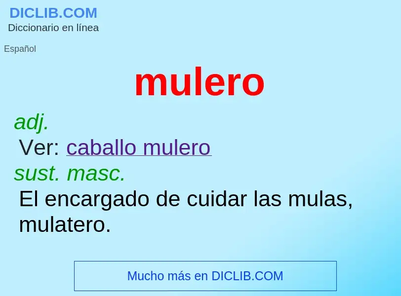 Was ist mulero - Definition