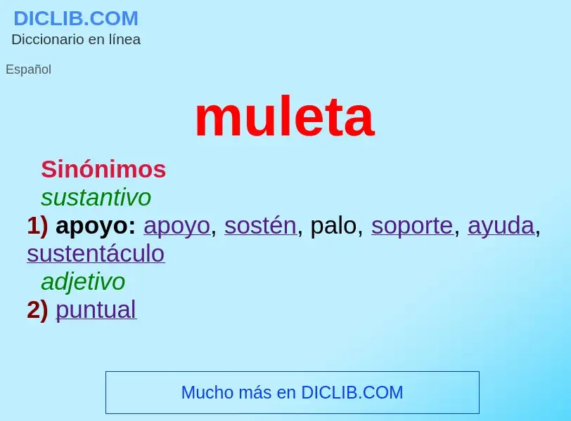 What is muleta - definition