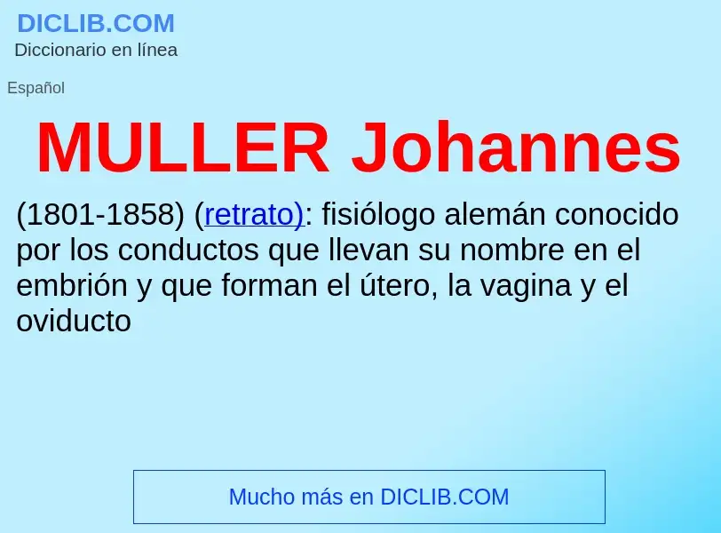 Wat is MULLER Johannes - definition