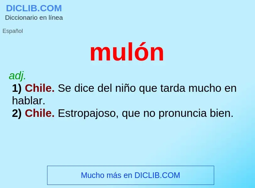 What is mulón - meaning and definition