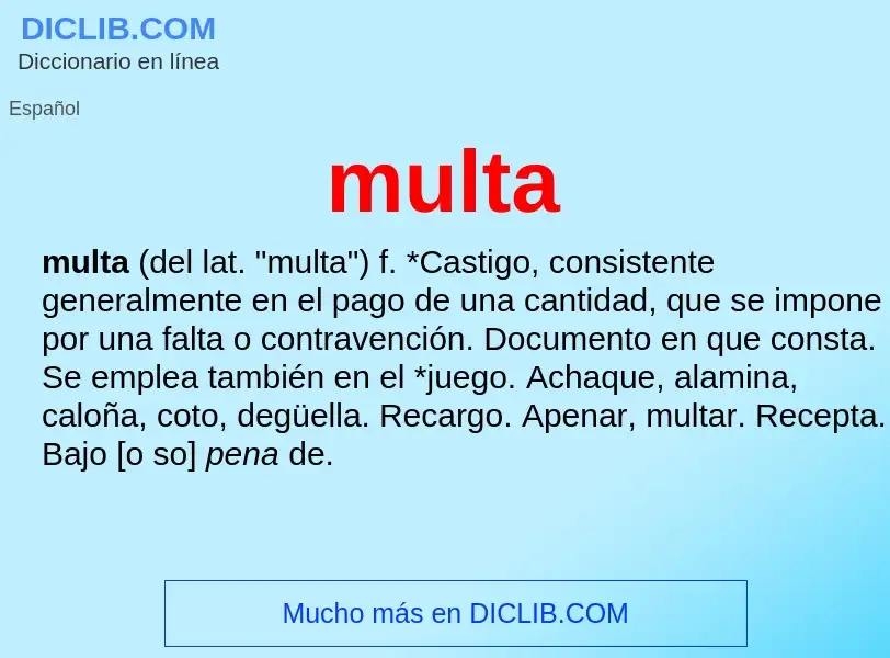 What is multa - definition