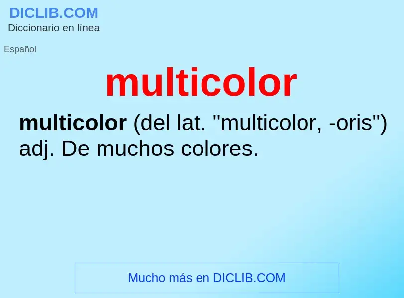 Wat is multicolor - definition