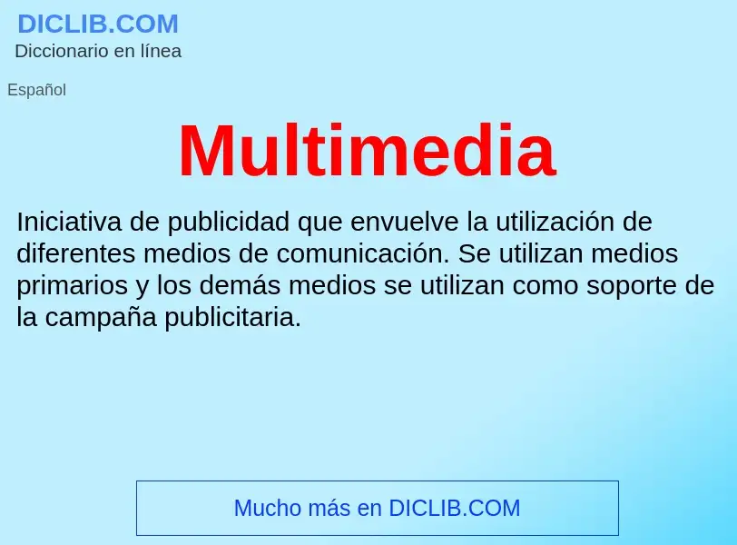 What is Multimedia - meaning and definition