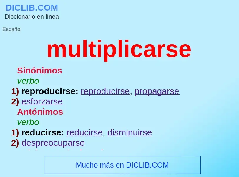 O que é multiplicarse - definição, significado, conceito