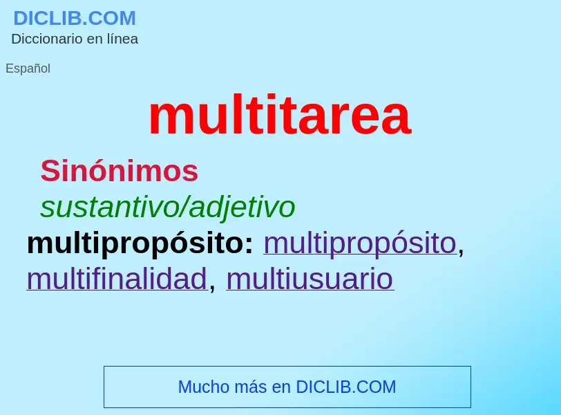 What is multitarea - definition