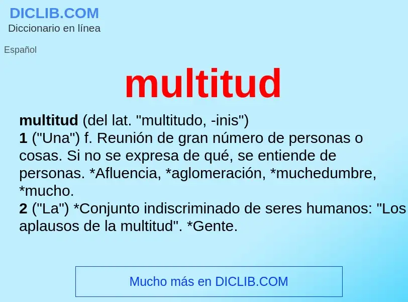 What is multitud - definition